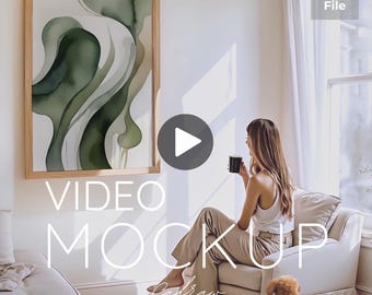Maquette de cadre vidéo vertical avec une personne | Rapport DIN A (PSD MP4)