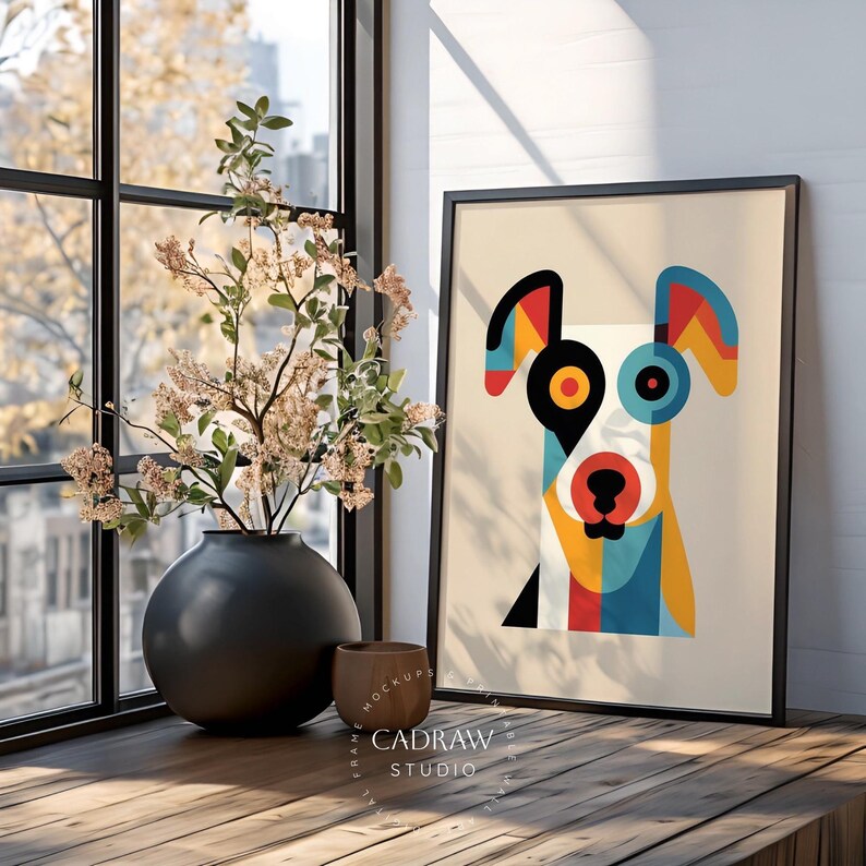 Maquette vidéo verticale avec cadre noir | Présentoir d'art mural animé | Objet intelligent PSD | Téléchargement numérique image 4