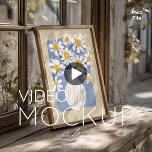 Vertical Frame Video Mockup: Natural Light, Home Interior (PSD)