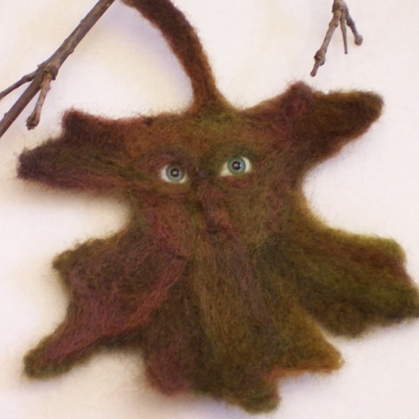 Oak Leaf Sprite-Needle Felt Art