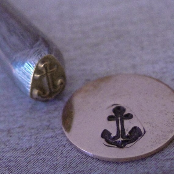 Design Stamp ANCHOR includes How to Stamp Metal tutorial Etsy