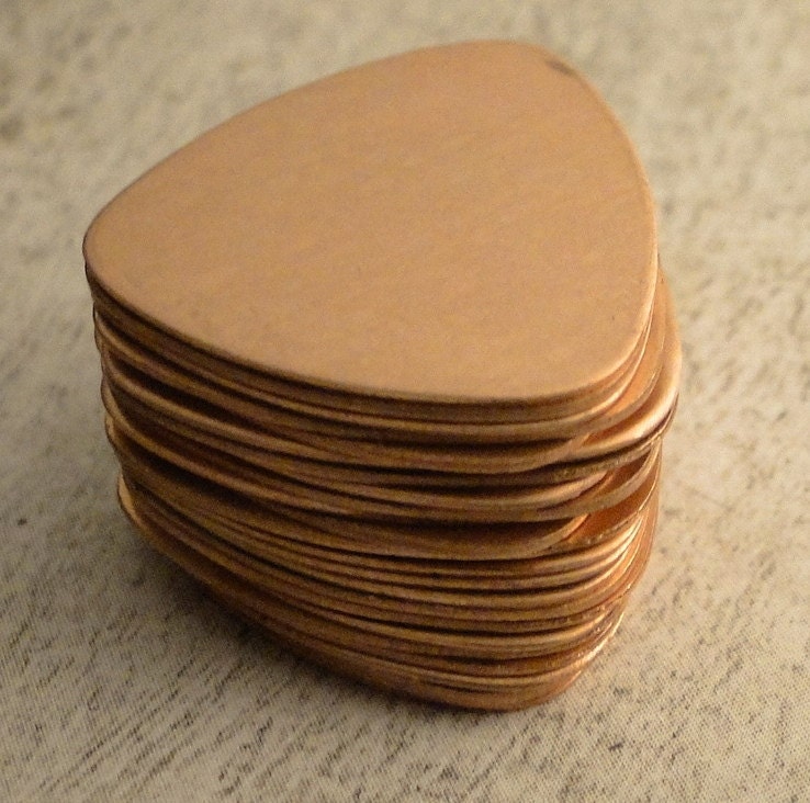 COPPER Guitar Pick or Triangle Blanks 24g Quantity 2 Etsy
