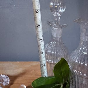 VINTAGE condiment serving: cruet depression glass and lids,fancy food kitchen jam server bakery,farm house elegant dinner image 16