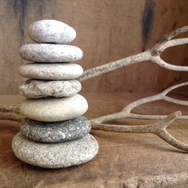 STONE WHEELS | 7 thick center drilled beach stone rock 1 inch,pebbles,cairn jewelry necklace,primitive rustic wedding,geology Earth sand