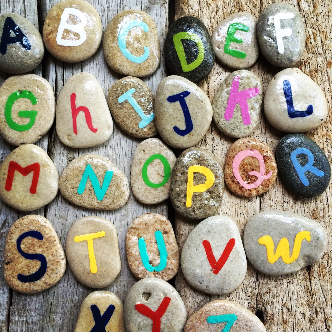 ABC ROCKS | 26 Letter Stones Learning to Read Child Tool Home School ...