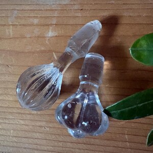 VINTAGE condiment serving: cruet depression glass and lids,fancy food kitchen jam server bakery,farm house elegant dinner image 11