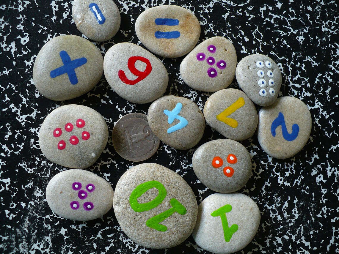 COUNTING ROCKS...fun childrens math game holiday gift guide | Etsy