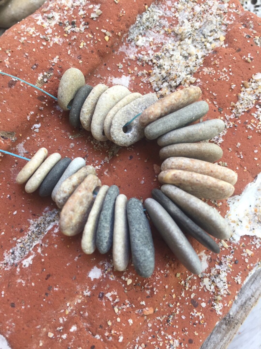 Small Beie Rocks 20 Tiny Top Drilled Beach Stones: Small Natural Bead Organic Jewelry ...