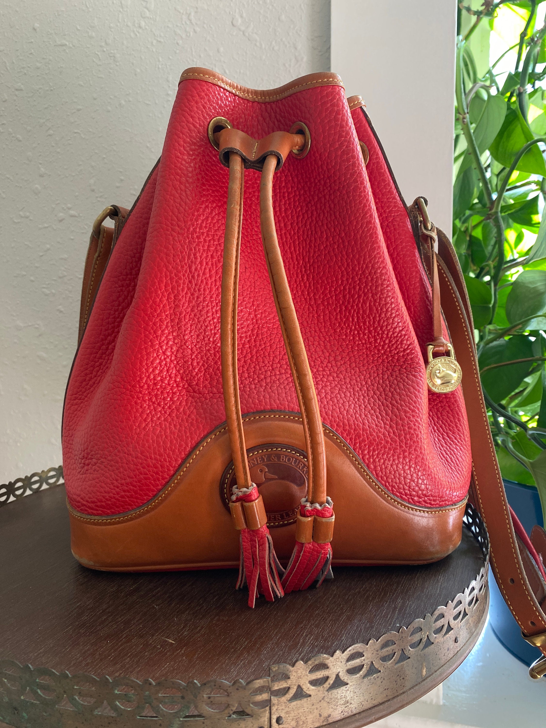 Leather handbag Dooney and Bourke Red in Leather - 36802927