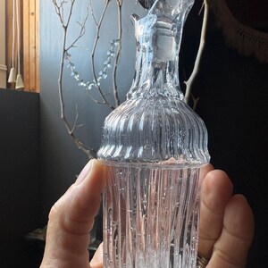 VINTAGE condiment serving: cruet depression glass and lids,fancy food kitchen jam server bakery,farm house elegant dinner image 8