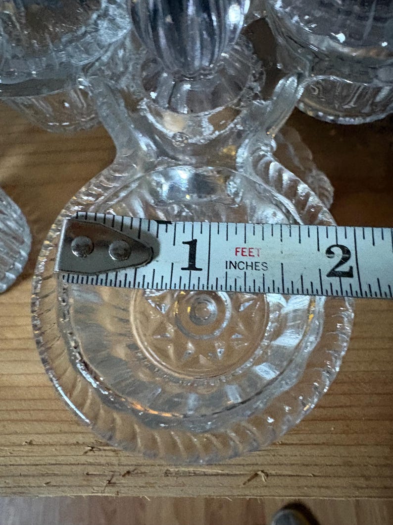 VINTAGE condiment serving: cruet depression glass and lids,fancy food kitchen jam server bakery,farm house elegant dinner image 15