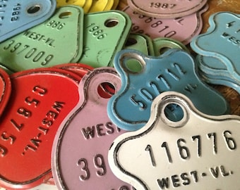 Vintage European Bicycle License Plate: Embossed Metal Bike Tag, 1980s Christmas birth year ornament gift aluminum