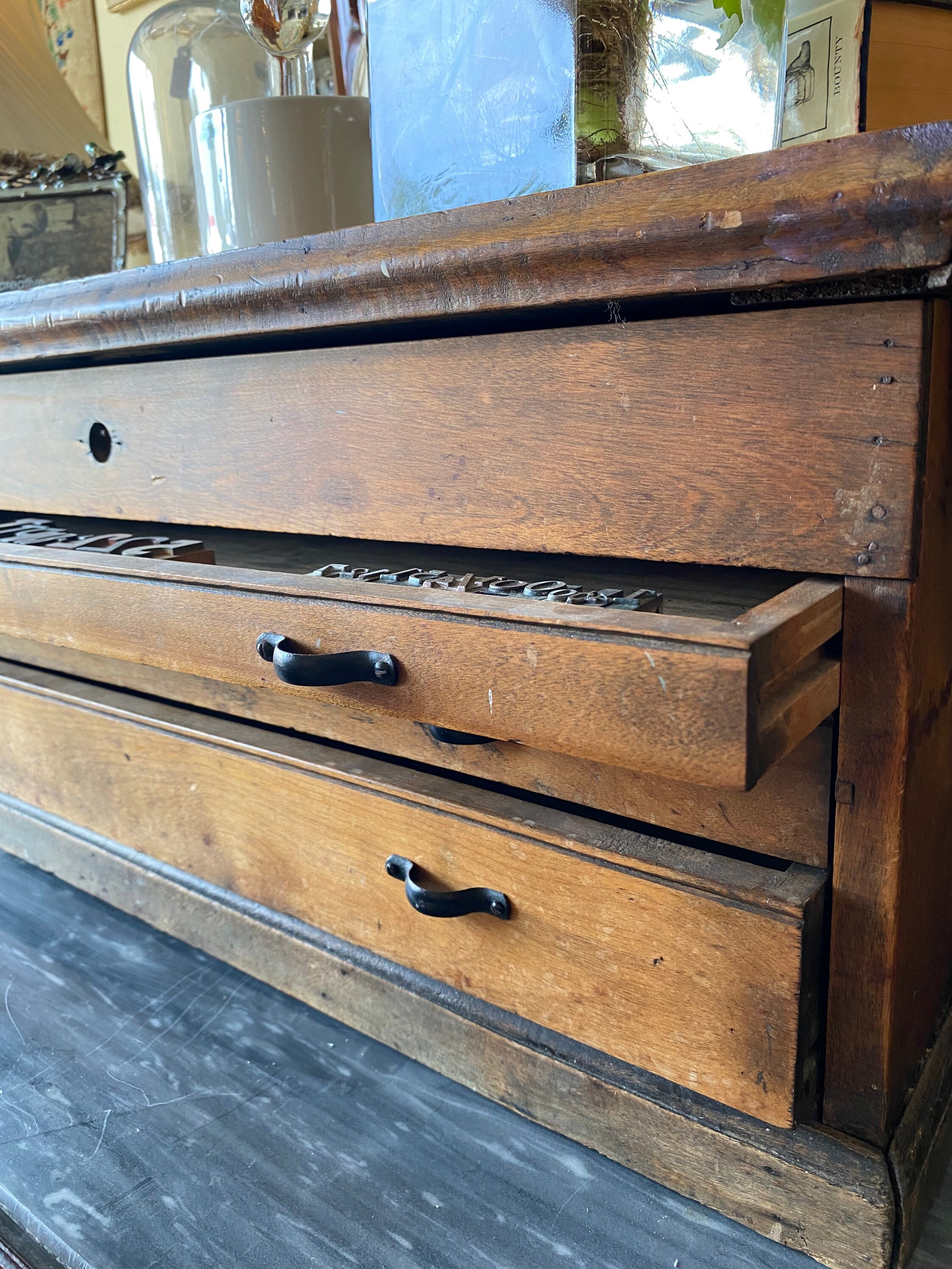 Antiguos cajones de caja de madera caja tesoro / decoración | Etsy