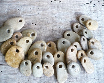 STONE BABIES | 30 small pebbles,grey beach stones, natural bead, gift guide organic jewelry supplies