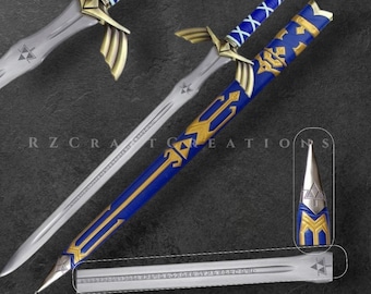 The LEGEND of ZELDA CUSTOM Hand Forged Stainless Steel, Skyward Link's Master Sword with Scabbard