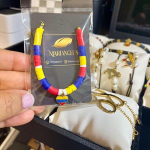 ベネズエラ トリコロール ストレッチ ブレスレット