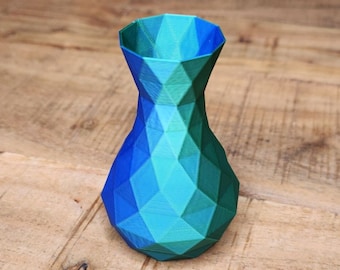 Modern Geometric 3D Printed Polygon Vase | Home Decor