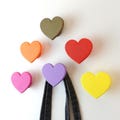 Plastic Wall Hooks - Screw-In - 18 Color Options - Heart Shaped product logo