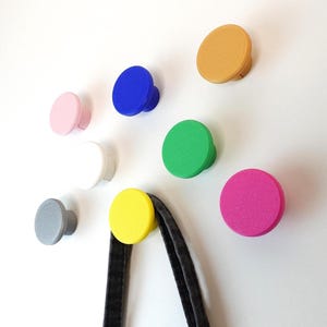 Round Wall Hooks - Screw-In - 18 Color Options