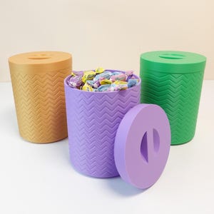 Small Storage Box with Lid - 18 Colors - Round Organizer