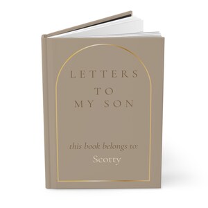 Diario Cartas a mi hijo: diario de tapa dura mate, diario para padres, libro de recuerdos para el hijo, diario personalizado, cuaderno de recuerdos