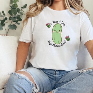 Zabawna koszulka dla miłośników ogórków: prezent dla smakoszy, unisexowa koszulka w stylu softstyle