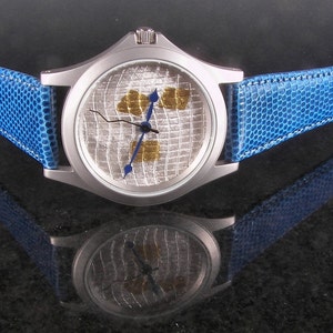 Silver Argentium Watch with 24k gold image 5