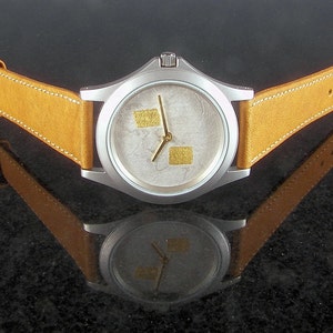 Silver Argentium Watch with 24k gold image 2