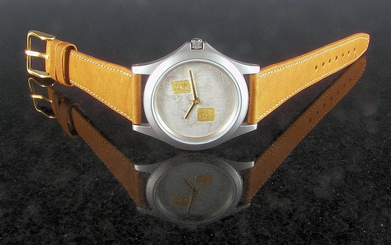 Silver Argentium Watch with 24k gold image 2