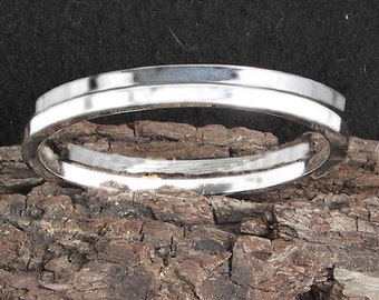 TWO Wedding bands in argentium sterling silver