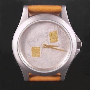 Silver Argentium Watch with 24k gold image 1