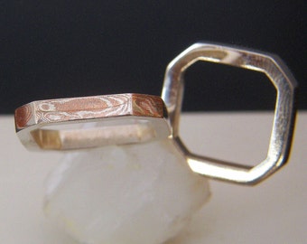 Octagon Silver Argentium ring