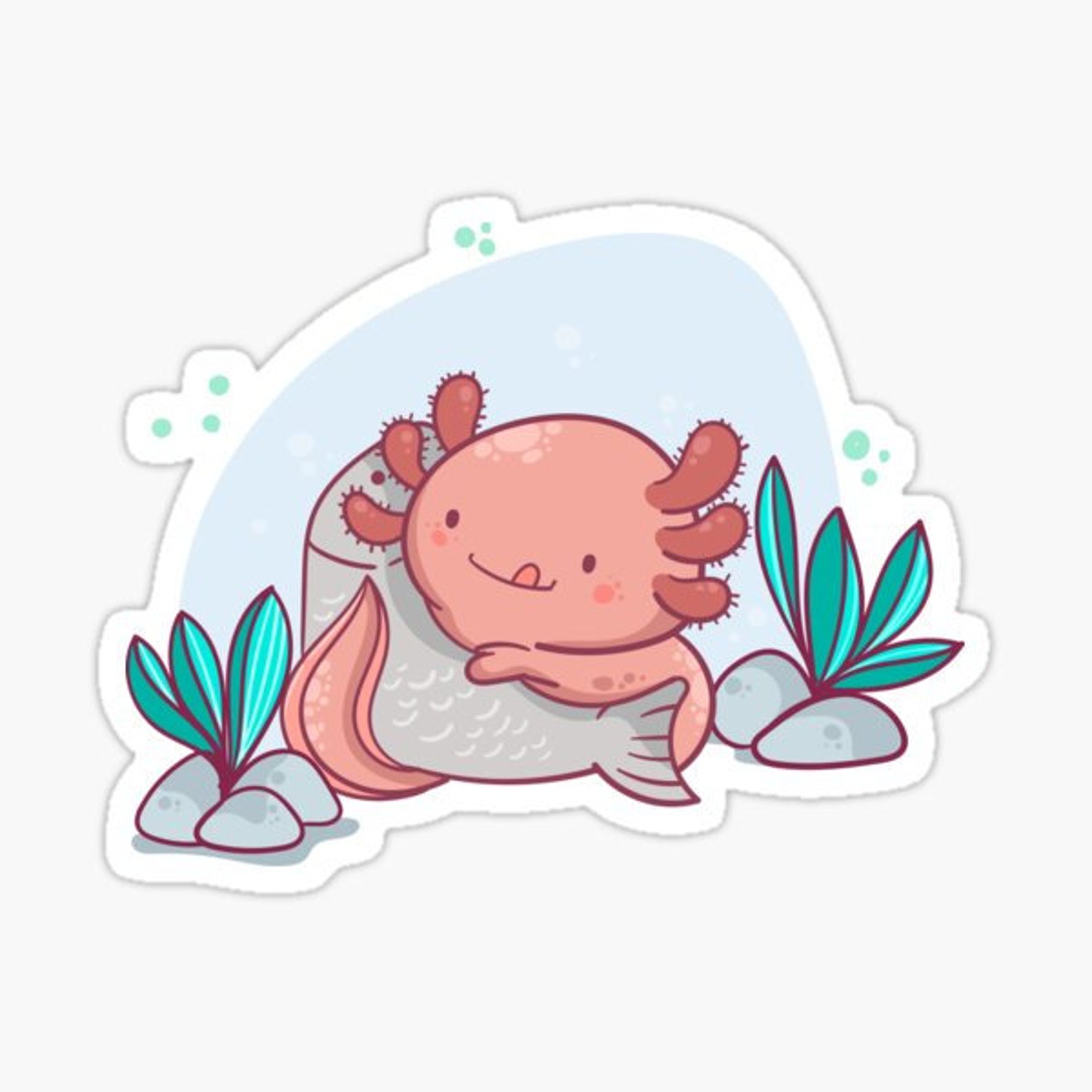 Axolotl Stickers Axolotl Gifts Cute Axolotl Stickers Etsy