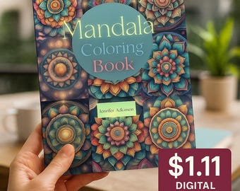 Mandala Coloring Book for Adults: 38 Printable Pages, Stress Relief (Instant Download)