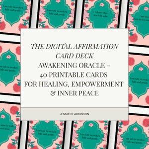 The Digital Affirmation Card Deck | Awakening Oracle – 40 Printable Cards for Healing, Empowerment & Inner Peace