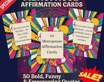 Menopause Affirmation Cards: 50 Empowering Midlife Mantras