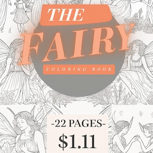 Fairy Coloring Book: 22 Magical Fantasy Art Pages (PDF Downloadable)