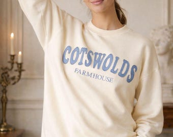 Cotswolds Inspired Sweatshirt | Women’s Cozy Crew Neck Jumper | British Country Style