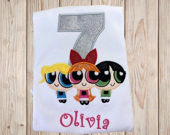 Power Puff Girls Personalized Birthday Shirt