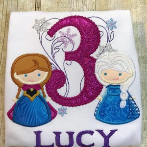 Elsa & Anna Cuties Personalized Birthday Shirt