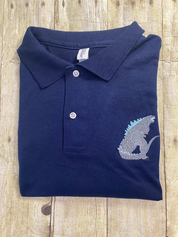 ゴジラ刺繍ポロ - Etsy 日本