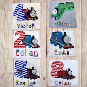 YOUR CHOICE of Train Character Personalized Birthday Shirt