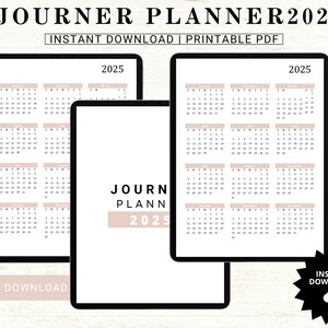 Planner Journal 2025, 2025 Planner, DATED 2025 Printable Bundle, Daily ...