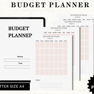 Budget Planner, Finance Planner, Finance Tracker, Budget Planner Printable, Budget Template PDF, Expense Tracker, Bill Tracker Printable