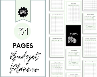 Budget Planner Bundle, Finance Planner, Debt Tracker, Expense Tracker, BUDGET PLANNER Template Printable, Digital Planner