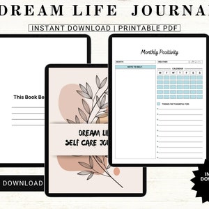 Dream Life Journal, Dream Tracker Printable, Manifestation Journal ...