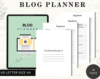 Blog Planner, Blog planner, Blogging planner, Blog planner template, Printable blog planner, Blog post planner, Blog workbook