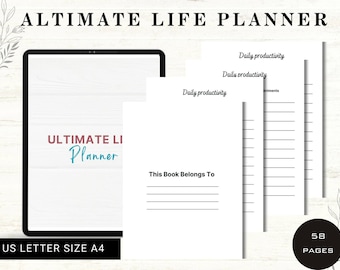 Ultimate Life Planner : agenda quotidien imprimable (téléchargement numérique)