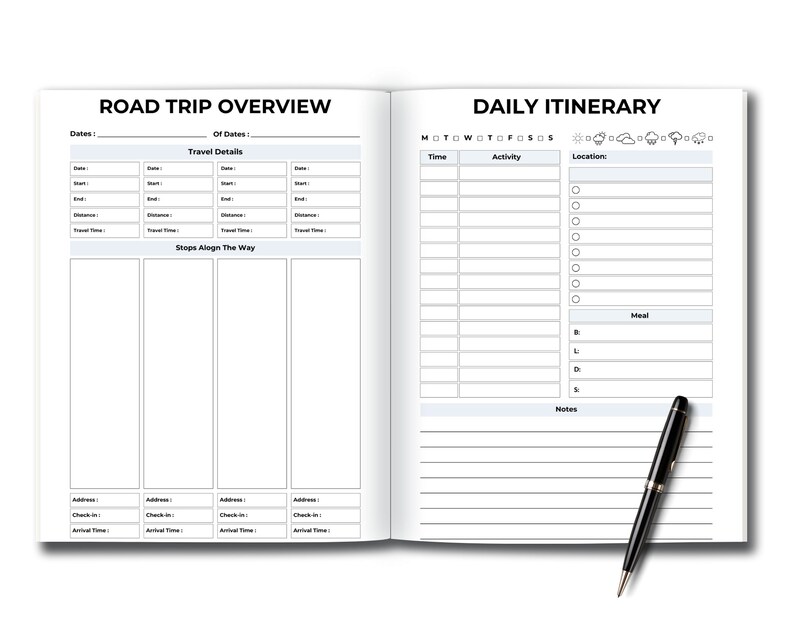 Travel Planner, Travel Planner Printable BUNDLE, Trip Planner, Vacation ...