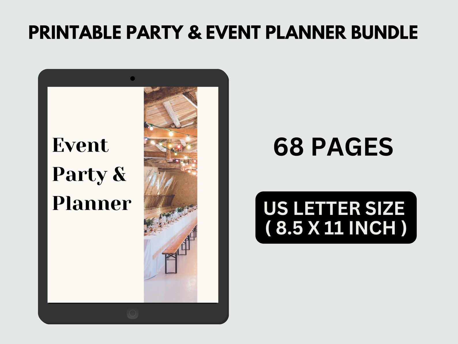 Printable Event Planner Bundle, Party Organizer, Editable Party Guest ...